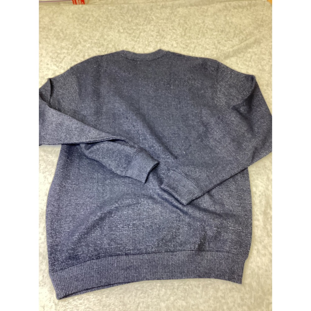 Melrose Place Mens Blue Marl Crewneck Sweater Large The Nantucket Knit Pullover - Picture 3 of 4
